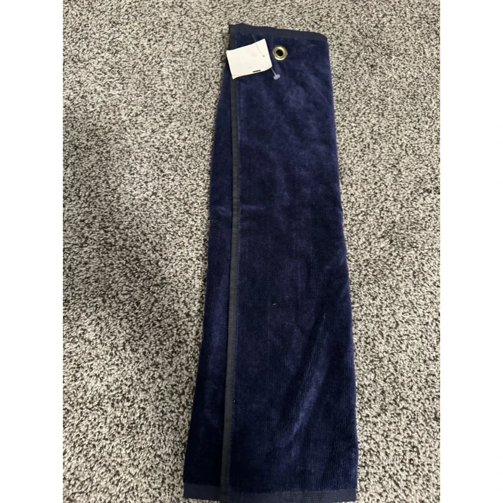 VTG PGA West Velour Golf Towel NWT Blue Embroidered Course Towel USA